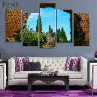 Sunset Mountain Landscape Wall Art ภาพวาดผ้าใบแบบแยกส่วนสำหรับห้องนั่งเล่น Unframed