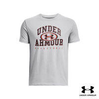 Under Armour UA Boys Basketball Lock Up Short Sleeve อันเดอร์ อาร์เมอร์ เสื้อออกกำลังกาย สำหรับเด็กผู้ชาย