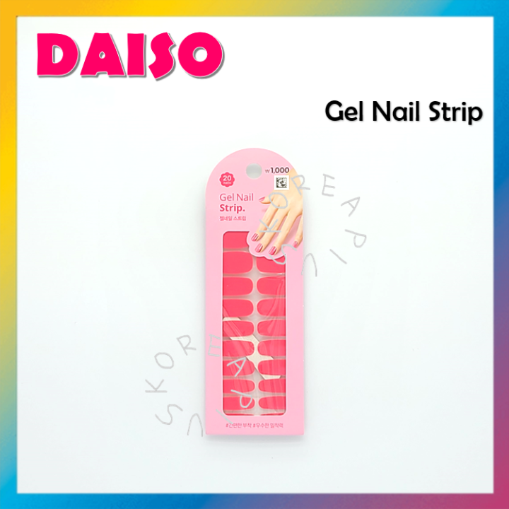 [DAISO] Gel Nail Strip 20nails Lazada