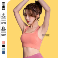 Áo bra tập gym Zenie áo lót thể thao yoga cố định chống sốc có sẵn mút ngực cạp liền A46 thumbnail