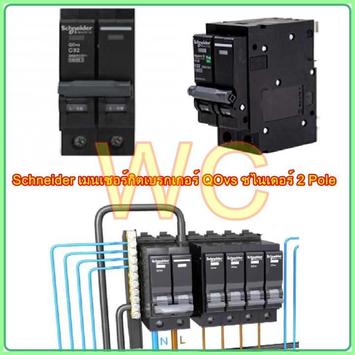 schneider-เบรเกอร์ตู้ไฟ-2p-ตัวหน้าตู้ไฟ-schneider-qovs-2p-10ka-40-50-63a-main-breaker-เมน-32a-50a-60a-ชไนเดอร์-2p-เบรกเกอร์-เมน-ตู้ชไนเดอร์-เลือกampได้