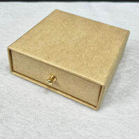 กล่องใส่เครื่องประดับ Jewelry Box (Pin) สีทอง Golden กล่องของขวัญ กล่องกระดาษ แบบดึงลิ้นชัก มีฟองน้ำด้านใน *มีหลายสีมาก*