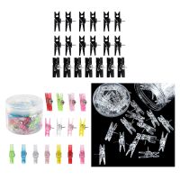 20pcs Transparent Plastic Pushpins Decorative Binder Clip-like Pushpins Photo File Thumb Tacks for School Message Boards Clips Pins Tacks