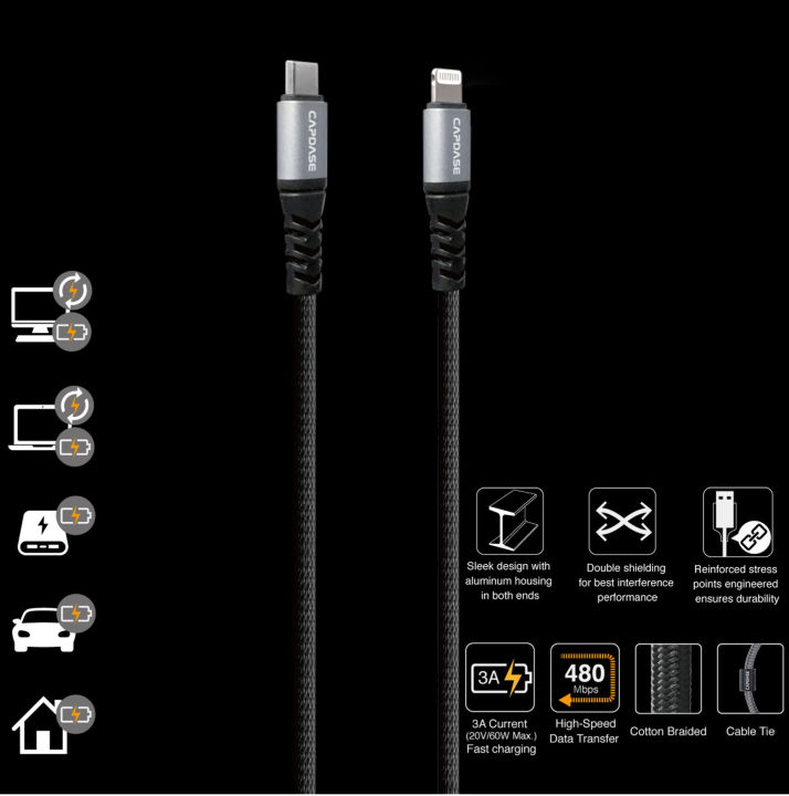 capdase-metallic-lightning-to-usb-c-pd-connector-sync-amp-charge-cable-1-5m
