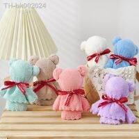 ▩☸▣ Coral Velvet Bunny Bear Plush Towel Cute Bear Doll Baby Towels Soft Absorbent Bath Face Hand Towel for Wedding Business Gifts