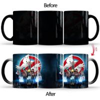 【♘COD Free Cas♘】 JICOC Ghostbusters ใหม่แก้วกาแฟเปลี่ยนสีถ้วยน้ำแก้วกาแฟเปลี่ยนสีเซรามิกถ้วยใส่นมทาซัสเดอเซรามิกา Creativas