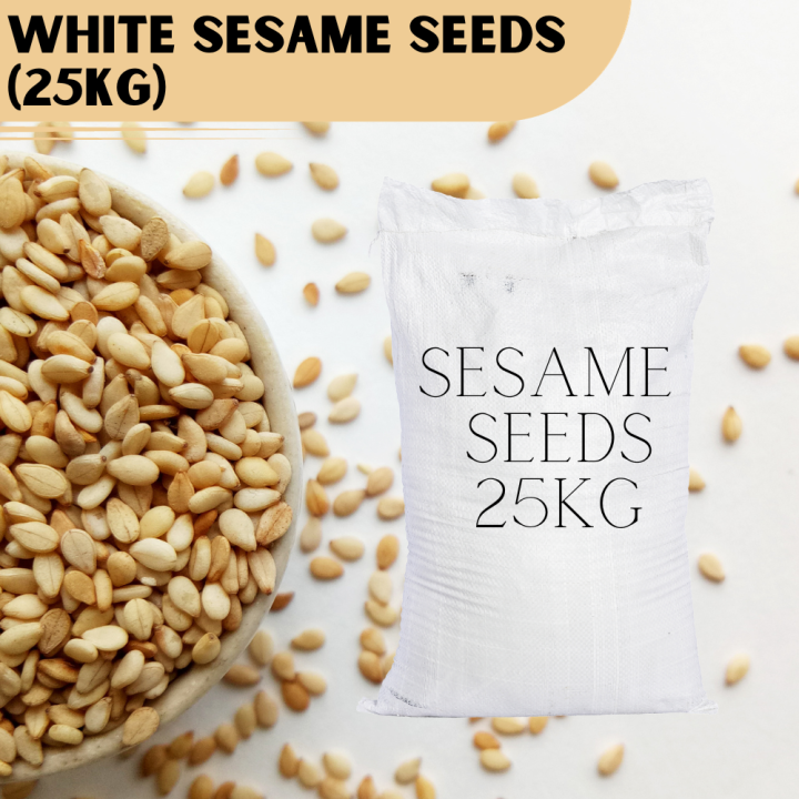 Imported White Sesame Seeds 25kg/sack Business use for Sesame bread