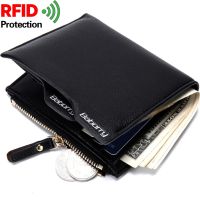 Baborry Leather Rfid Wallet Short Slim Male Luxury Business Purses Money Clip Credit Card Dollar Price Portomonee Carteria