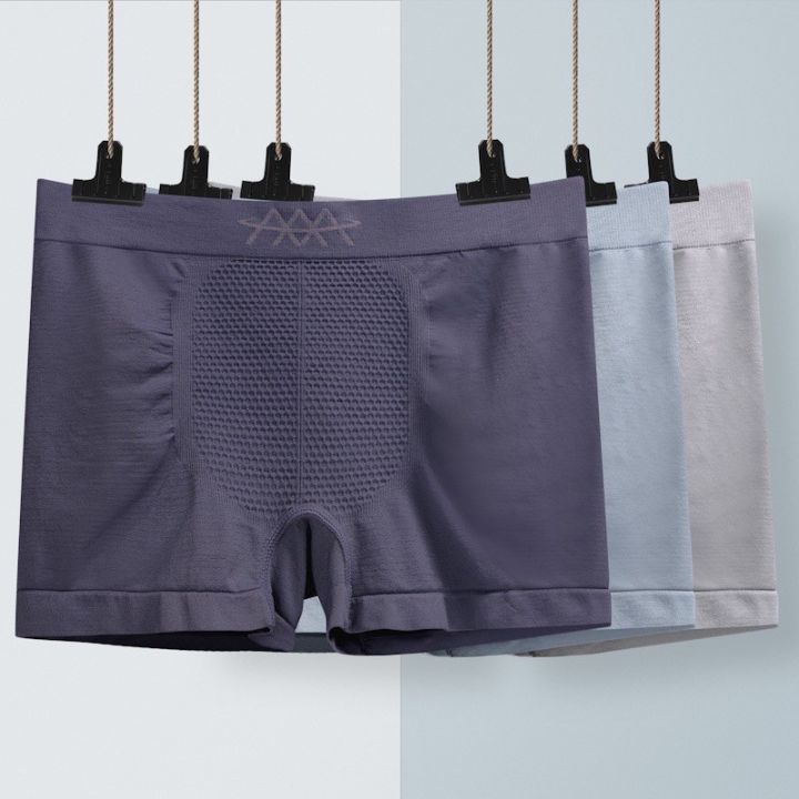 Men's Underwear High-elastic Mid-waist Seamless Honeycomb Foreign