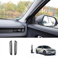 Car Carbon Fiber Front a Pillar Air Condition Vent Outlet Cover Trim for Hyundai Aini Krypton 5 IONIQ 2022+