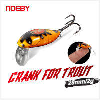 Noeby Crankbaits Wobblers เหยื่อตกปลา28มิลลิเมตร2กรัมลอยแมลงสร้อยประดิษฐ์ฮาร์ด Swimbait สำหรับหอกปลาเทราท์ตกปลาเหยื่อ