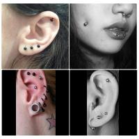 (ร้อน) 10ชิ้นล็อตเหล็ก16กรัม Tragus Helix บาร์3มิลลิเมตรบอล Labret ลิปบาร์แหวนสตั๊ดกระดูกอ่อนหูเจาะเครื่องประดับร่างกายสำหรับผู้หญิงผู้ชาย