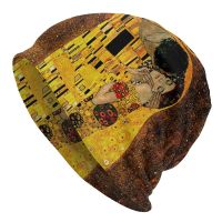 Klimt Kiss Bonnet Homme Hippie Knitted Skullies Beanies Cap Women Men Winter Warm Gustav Klimt Freyas Art Slouchy Beanie Hats