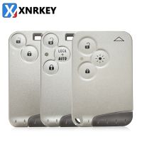 XNRKEY 2/3 Button Remote Card Car Key Shell for Renault Laguna Replacement Smart Card Key Case Cover with Grey/Green Blade