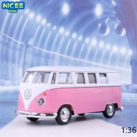 1:36 Volkswagen T1 Bus Alloy Diecast Toy Car Models Metal Vehicles Classical VW Buses Pull Back Toys For Children X23 Die-Cast Vehicles