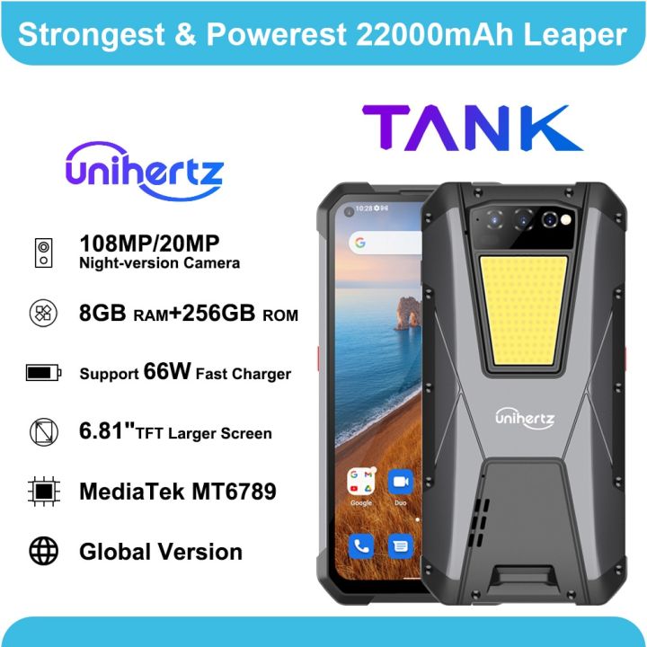 Unihertz Tank - 22000mAh Largest Battery 4G Rugged Smartphone