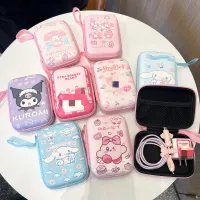 ชุดน่ารัก Sanrios Cinnamoroll My Melody Hello Kuromi กระเป๋าสตางค์อะนิเมะ Pu ลำลองขาสั้นน่ารักซิปใส่นามบัตร Dompet Koin