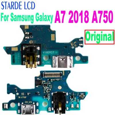 แท่นชาร์จ USB ดั้งเดิมซ็อกเก็ตแจ็คเชื่อมต่อชาร์จบอร์ดสายยืดหยุ่นสําหรับ Samsung Galaxy A7 2018 A750 SM-A750F
