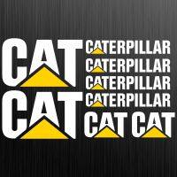 【car parts】สติกเกอร์รถครีมกันแดดกันน้ำพีวีซีตลกสำหรับ Caterpillar CAT Aufkleber สติกเกอร์ Bagger รถขุดจัดแต่งทรงผมปก Scratches30cm