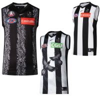 AFL jersey 2021 Collingwood Magpies home Anzac indigenous guernsey singlet vest เสื้อบอล เสื้อกีฬาผู้ชาย เสื้อฟุตบอล