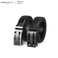 Louis Montini (VICTORY CLASSIC) เข็มขัดผู้ชาย Men Belt หนังวัวแท้หัวออโต้เมติก MGN405