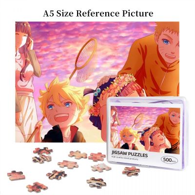Naruto Narutos Family Wooden Jigsaw Puzzle 500 Pieces Educational Toy Painting Art Decor Decompression toys 500pcs
