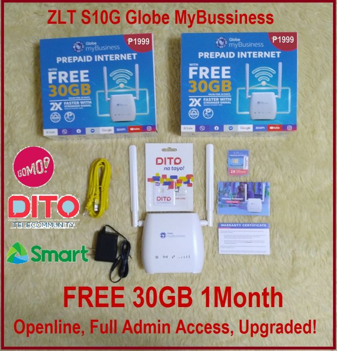 FREE 30GB Load ZLT S10G Openline Upgraded + DITO Sim + Globe Mybusiness ...