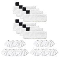 8Pcs Steam Mop Cleaning Pad Cloth Cover with 10Pcs Cotton Terry Cloth Cover Pad, for Karcher Easyfix Sc2 Sc3 Sc4 Sc5