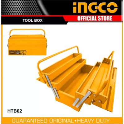 INGCO กล่องเครื่องมือ กล่องเครื่องมือ ขนาด 495x200x290mm metal toolbox เหล็ก 3 ชั้น No.HTB02