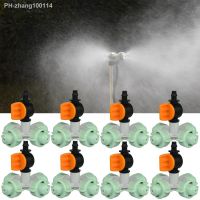 KESLA 20pcs 4-Way Cross Misting Nozzle 6mm to Barbed Connector with Switch Garden Farm Drip Irrigation 4/7mm Hose Watering Kit