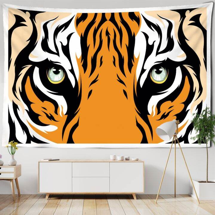 cw-tiger-tapestry-cartoon-dorm-room-painted-wall-hanging-boho-jungle