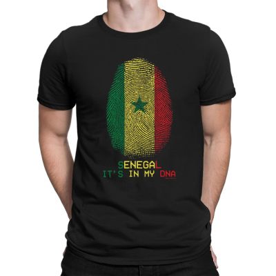 เสื้อยืดพิมพ์ลาย Senegal Its In My Dna Finger Football World Cup Flag สําหรับผู้ชายS-5XL