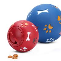 【A Smart and Cute】ของเล่นสำหรับสัตว์เลี้ยง Ball Dog Food Treat Feeder Supplies Training Chew For Dogs Size 7.5CM 11CM