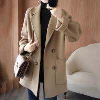 【CW】 Turn down Collar sided Fleece Cold Size Outerwear Coat