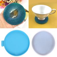 DIY Round Plate Coaster Silicone Mold Agate Cup Hould Mat Serving Tray Heat Insulation Pad Resin Mould Table Decor Casting Tool