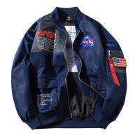 [ส่งฟรีวันพีช] Nasa Flying เสื้อแจ็กเก็ต สไตล์ใหม่ สําหรับผู้ชาย 2021 เสื้อแจ็กเก็ตเบสบอล ทรงหลวม ลายนักบินอวกาศ มี 1 ชิ้น