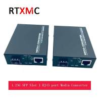 【big-discount】 【Customer favorite】 2ชิ้น SFP สล็อตไฟเบอร์ Media Converter RJ45 Gigabit Media Converter SFP 10/100/1000M Ethernet Converter Transceiver 1.25G MC