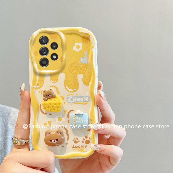 phone-case-เคส-samsung-galaxy-a13-a23-lte-a33-a53-a73-a50-a50s-a30s-a21s-a10s-a20s-5g-4g-เคสรูปมาการองการ์ตูนน่ารักพร้อมสร้อยข้อมือดอกไม้กันกระแทกกรอบซิลิโคนนิ่ม2023