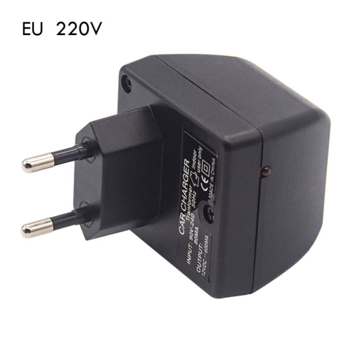 AC Adapter With Car Socket Auto Charger , EU Plug 220V AC To 12V DC Use For  Car Electronic Devices Use At Home 