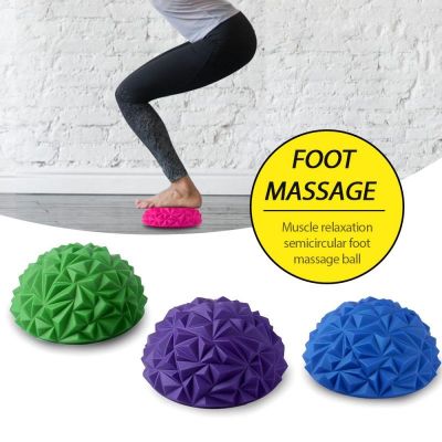 ▦ New 1pcs Balance Ball Training Yoga Half ball Water Cube Diamond Pattern Pineapple Ball Foot Massage Ball Toy Fitness Balls