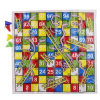 Snake Ladder Educational Kids Children Toys 3D Visual Effect Board Game Set Portable Flying Chess Board Family Montessori Game Board Games