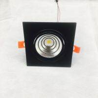 92*92 mmspessed Black SQUARE LED downlight cob 7W Color Spot Light ตกแต่งโคมไฟเพดาน Ac85-265v โคมไฟเพดาน