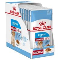 HOG อาหารสุนัข Royal Canin SHW Medium Puppy 140gx10Pcs. อาหารเปียกสำหรับลูกสุนัขพันธุ์กลาง ขนาด140กรัม 10ซอง อาหารหมา  สำหรับสุนัข