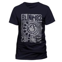 2023 NEWNew Arrival 100 Cotton Fashion Tee New Blink-182 BAND เสื้อยืดแขนสั้นผู้ชายสีดำ