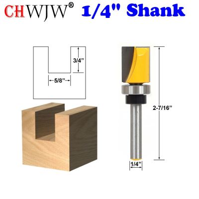1ชิ้นล้างตัด/แม่แบบเราเตอร์บิตกับก้านแบริ่ง-5/8Quot; X 3/4Quot; งานไม้ตัดเดือยตัดสำหรับเครื่องมืองานไม้