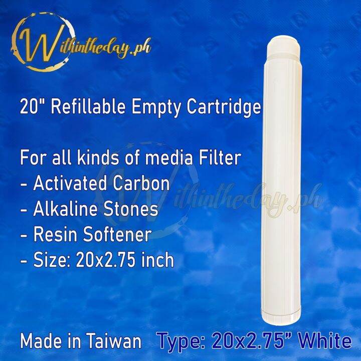20 inch Refillable empty shell cartridge Water Filter Media Activated