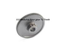 0.5 Modulus Spur Steel gear 72 Teeth Hole diameter 6MM Metal Gear 163 straight gear 0.5M 72T M3 screw