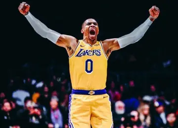 Men's Los Angeles Lakers Russell Westbrook #0 Purple 2021/22 Swingman NBA  Jersey - City Edition