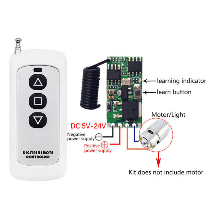 Jacky 1Pc Wireless Remote Control DC Motor Governor LED Light PWM Speed