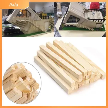 Wood Wooden Sticks Dowel Square Dowels Crafts Unfinished Craft Rods Strips  Rod Hardwood Pieces Balsa Diy Tags Painting